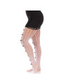 MEDIAS DE RED CON CORAZÓN Y LAZOS ROSA - LEG AVENUE DE LA MARCA LEG AVENUE HOSIERY
