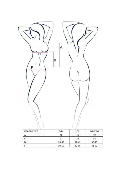 SET LENCERÍA IMAGINE NEGRO TALLA L/XL - PASSION DE LA MARCA PASSION WOMAN SETS