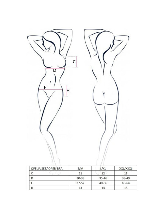 SET LENCERÍA OFELIA BLANCO S/M - PASSION DE LA MARCA PASSION WOMAN SETS