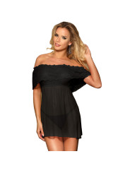 VESTIDO CORTO TRANSPARENTE CON TANGA NEGRO S/M DE LA MARCA SUBBLIME DRESSES