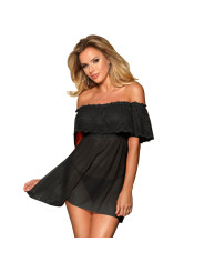 VESTIDO CORTO TRANSPARENTE CON TANGA NEGRO S/M DE LA MARCA SUBBLIME DRESSES