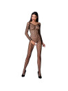 BODYSTOCKING NEGRO CON ENCAJES Y TRANSPARENCIAS BS068 DE LA MARCA PASSION WOMAN