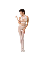 BODYSTOCKING NEGRO CON ENCAJES Y TRANSPARENCIAS BS048 DE LA MARCA PASSION WOMAN