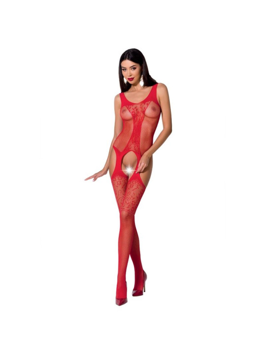 BODYSTOCKING NEGRO CON ENCAJES Y TRANSPARENCIAS BS072 DE LA MARCA PASSION WOMAN