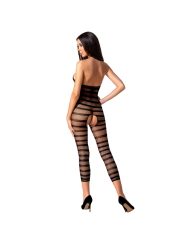 BODYSTOCKING NEGRO CON ENCAJES Y ABERTURA - TALLA ÚNICA DE LA MARCA PASSION WOMAN