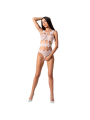 TEDDY RED NEGRO CON ENCAJES Y ABERTURA - PASSION BS083 DE LA MARCA PASSION WOMAN TEDDIES