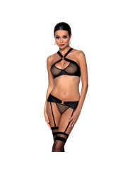 SET AMANDA LIGUERO Y SUJETADOR DE CUERO ECOLÓGICO S/M DE LA MARCA PASSION WOMAN SETS