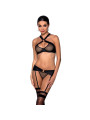 SET AMANDA LIGUERO Y SUJETADOR DE CUERO ECOLÓGICO S/M DE LA MARCA PASSION WOMAN SETS