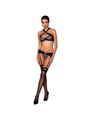 SET AMANDA LIGUERO Y SUJETADOR DE CUERO ECOLÓGICO S/M DE LA MARCA PASSION WOMAN SETS