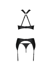 SET AMANDA LIGUERO Y SUJETADOR DE CUERO ECOLÓGICO S/M DE LA MARCA PASSION WOMAN SETS