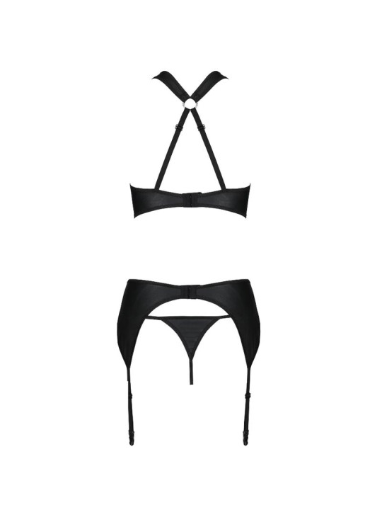 SET AMANDA LIGUERO Y SUJETADOR DE CUERO ECOLÓGICO S/M DE LA MARCA PASSION WOMAN SETS