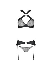 SET AMANDA LIGUERO Y SUJETADOR DE CUERO ECOLÓGICO S/M DE LA MARCA PASSION WOMAN SETS