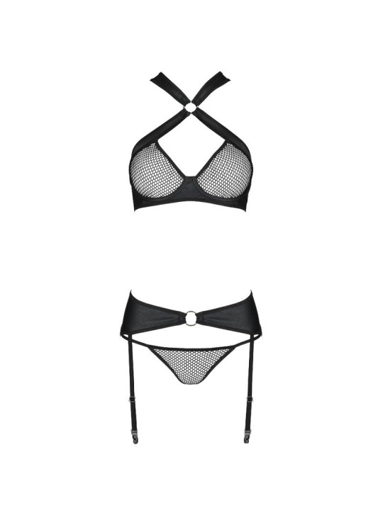 SET AMANDA LIGUERO Y SUJETADOR DE CUERO ECOLÓGICO S/M DE LA MARCA PASSION WOMAN SETS
