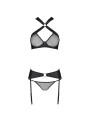 SET AMANDA LIGUERO Y SUJETADOR DE CUERO ECOLÓGICO S/M DE LA MARCA PASSION WOMAN SETS