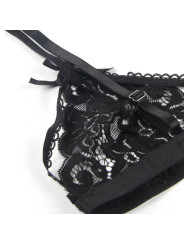 SET LENCERÍA SEXY SUJETADOR LIGUERO TANGA NEGRO L/XL DE LA MARCA SUBBLIME SETS