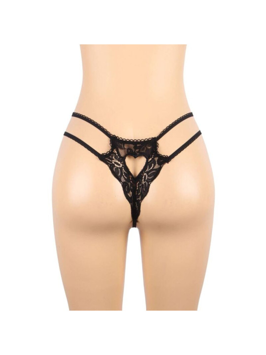 SET LENCERÍA SEXY SUJETADOR LIGUERO TANGA NEGRO L/XL DE LA MARCA SUBBLIME SETS