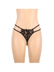 SET LENCERÍA SEXY SUJETADOR LIGUERO TANGA NEGRO L/XL DE LA MARCA SUBBLIME SETS
