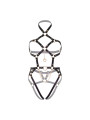 ARNÉS DE CUERO VEGANO CON ARO DE CORAZÓN Y CADENAS DE LA MARCA LEG AVENUE KINK
