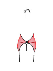 CORSÉ ROJO S/M CON ENCAJE Y TUL - PEONIA EROTIC LINE DE LA MARCA PASSION WOMAN