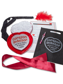 JUEGO DE SEDUCCIÓN CORAZÓN SEDUCTOR CON 100 PRUEBAS DE LA MARCA DIABLO PICANTE