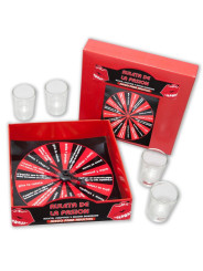 JUEGO DE CHUPITOS RULETA DE LA PASIÓN CON 4 VASOS DE LA MARCA DIABLO PICANTE