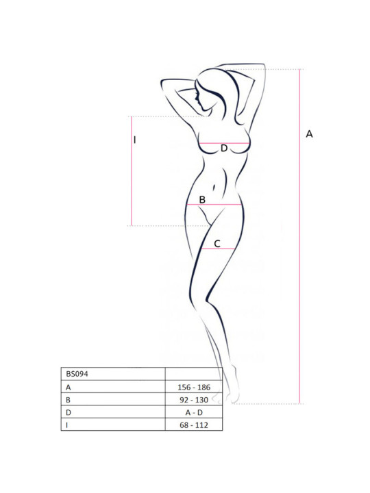 BODYSTOCKING NEGRO TALLA ÚNICA PASSION LENCERÍA SEXY DE LA MARCA PASSION WOMAN BODYSTOCKINGS