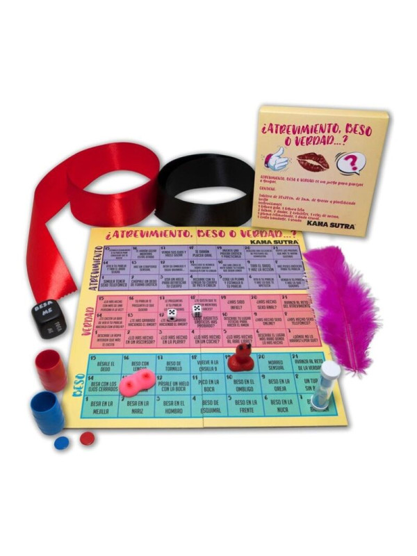 JUEGO DE PAREJA BESO O VERDAD CON ACCESORIOS ERÓTICOS DE LA MARCA DIABLO PICANTE