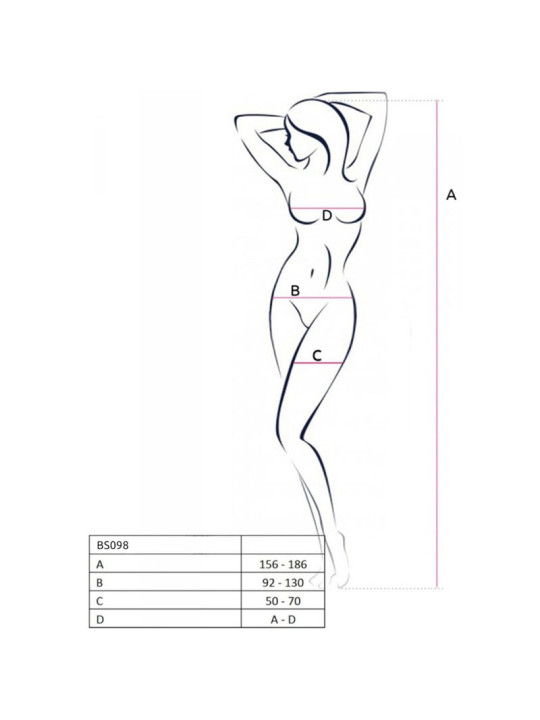 BODYSTOCKING NEGRO TALLA ÚNICA PASSION SEXY DE LA MARCA PASSION WOMAN BODYSTOCKINGS