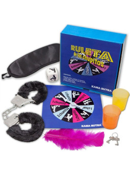 RULETA KAMASUTRA CON CHUPITOS Y ACCESORIOS ERÓTICOS DE LA MARCA DIABLO PICANTE