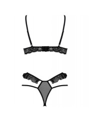 CONJUNTO DE LENCERÍA EROTICA NEGRO TUL Y ENCAJE S/M DE LA MARCA PASSION WOMAN SETS