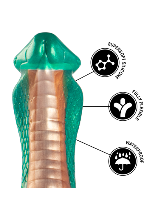 DILDO SILICONA PYTHON COBRA VERDE EPIC CYBERSILICOCK DE LA MARCA EPIC