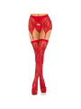MEDIAS LIGUERO ENCAJE ROJO SENSUAL DE LA MARCA LEG AVENUE HOSIERY