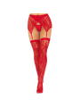 MEDIAS LIGUERO ENCAJE ROJO SENSUAL DE LA MARCA LEG AVENUE HOSIERY