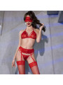 CONJUNTO LENCERÍA SEXY 4 PIEZAS ROJO S/M CHILIROSE DE LA MARCA CHILIROSE SETS