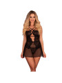 CONJUNTO LENCERÍA NEGRO ENCAJE Y MALLA BARIRIN DE LA MARCA LIVCO CORSETTI SETS