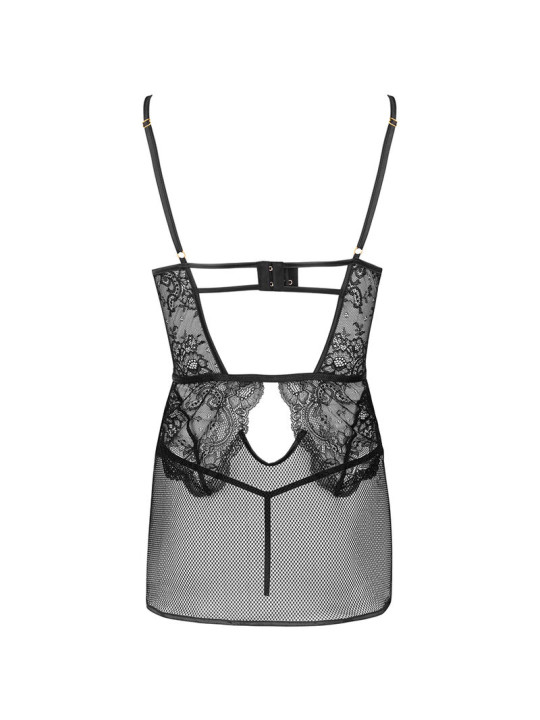 CONJUNTO LENCERÍA NEGRO ENCAJE Y MALLA BARIRIN DE LA MARCA LIVCO CORSETTI SETS