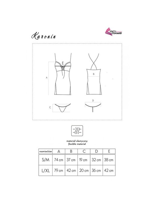 CONJUNTO LENCERÍA NEGRO ENCAJE Y TANGA KARONIN DE LA MARCA LIVCO CORSETTI SETS