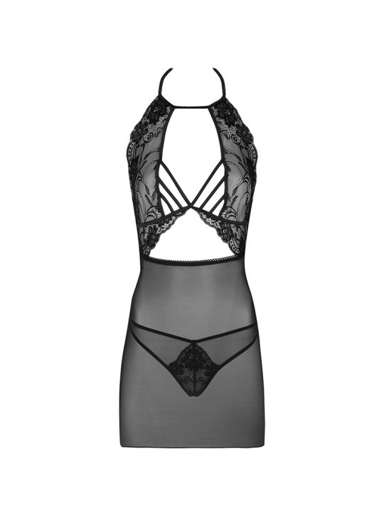 CONJUNTO LENCERÍA MALVIAMI FALDA Y PANTY NEGRO DE LA MARCA LIVCO CORSETTI SETS