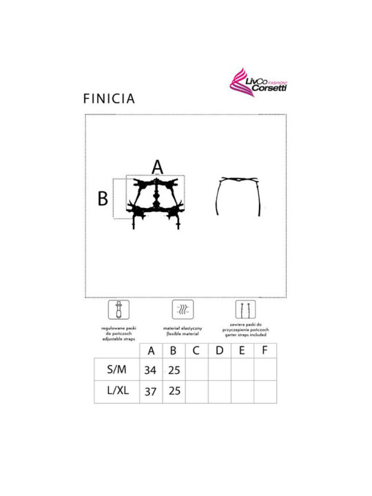 LIGUERO NEGRO FINICIA CON TIRANTES REGULABLES DE LA MARCA LIVCO CORSETTI ACCESORIES