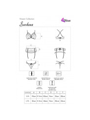 CONJUNTO LENCERÍA NEGRO SUJETADOR LIGUERO TANGA DE LA MARCA LIVCO CORSETTI SETS