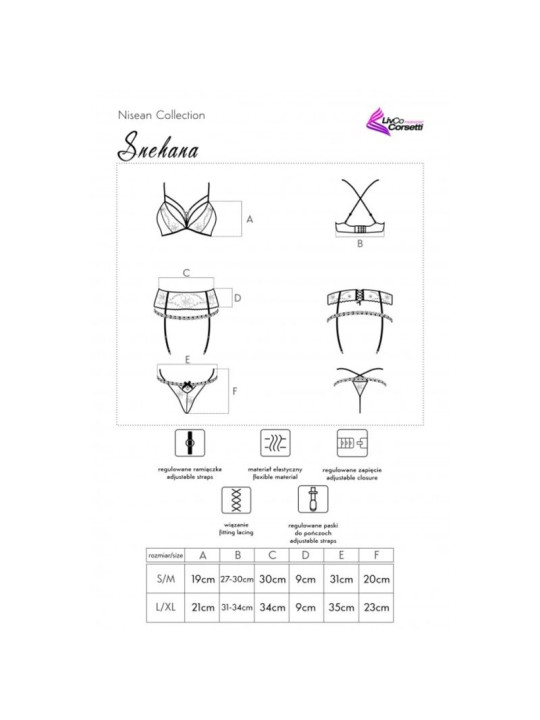 CONJUNTO LENCERÍA NEGRO SUJETADOR LIGUERO TANGA DE LA MARCA LIVCO CORSETTI SETS