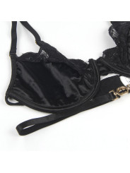 SET 3 PIEZAS LENCERÍA ENCAJE NEGRO S/M - SUBLIME DE LA MARCA SUBBLIME SETS