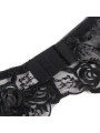 SET LENCERÍA FLORAL NEGRO SUJETADOR TANGA LIGA S/M DE LA MARCA SUBBLIME SETS
