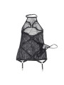 VESTIDO TRANSPARENTE SEXY NEGRO CUELLO HALTER S/M DE LA MARCA SUBBLIME DRESSES