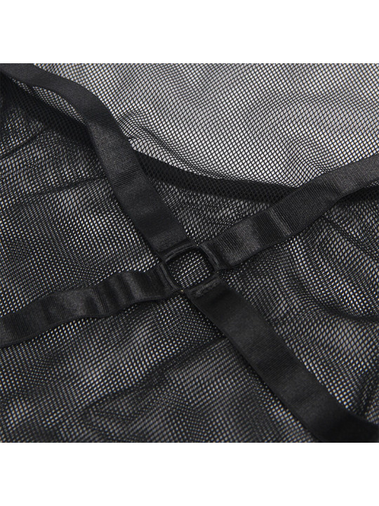 VESTIDO TRANSPARENTE SEXY NEGRO CUELLO HALTER S/M DE LA MARCA SUBBLIME DRESSES