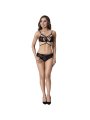 CONJUNTO ELIANA SUJETADOR Y PANTY ENCAGE NEGRO S/M DE LA MARCA LIVCO CORSETTI SETS