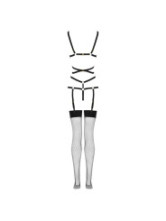 CONJUNTO LENCERÍA EROTICA BODY Y MEDIAS NEGRO S/M DE LA MARCA LIVCO CORSETTI SETS