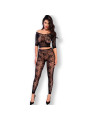 CONJUNTO SIN COSTURAS TOP Y LEGGINGS NEGRO S/M DE LA MARCA CHILIROSE SETS