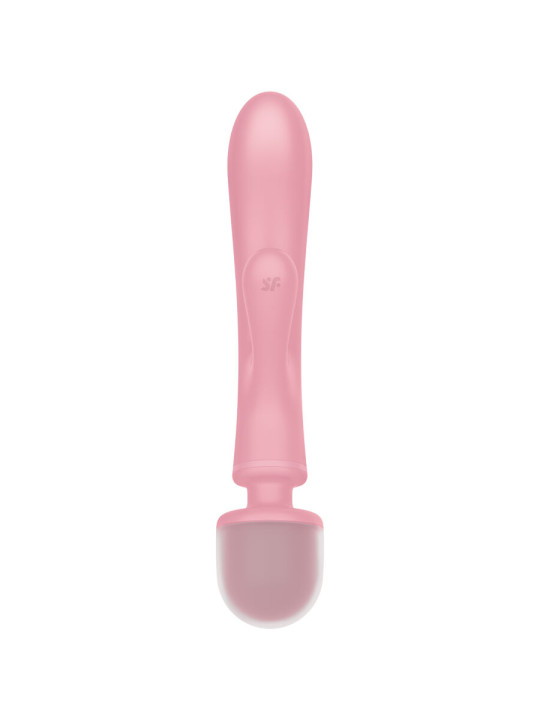 VIBRADOR RABBIT TRIPLE LOVER 3 MOTORES SILICONA ROSA DE LA MARCA SATISFYER VIBRATOR