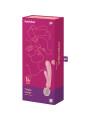 VIBRADOR RABBIT TRIPLE LOVER 3 MOTORES SILICONA ROSA DE LA MARCA SATISFYER VIBRATOR